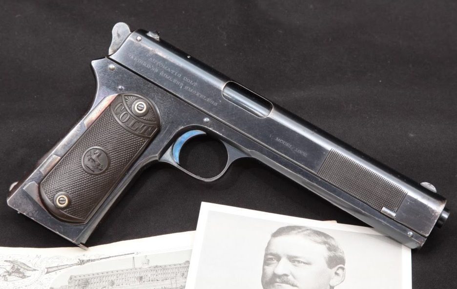 Colt Model 1902 Military Semi-Auto Pistol & Ideal Shoulder Stock Attachments Shipped 1904 to President Skinner of Colt