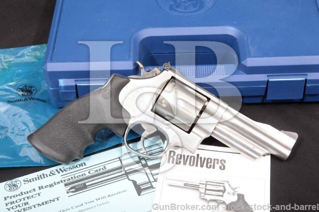 Smith & Wesson S&W 629-4 Mountain Gun & Box 103653 Stainless 44 Mag Double Action Revolver, MFD 1993