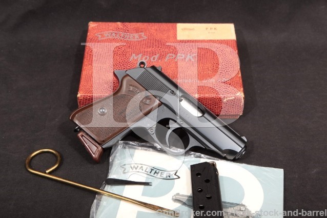 West German Walther Model PPK .380 ACP Semi-Auto Pistol & Box, MFD 1967 C&R