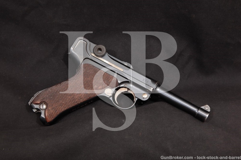 WWI German DWM Model 1914 P.08 P08 Luger 9mm Semi-Auto Pistol, MFD 1915 C&R