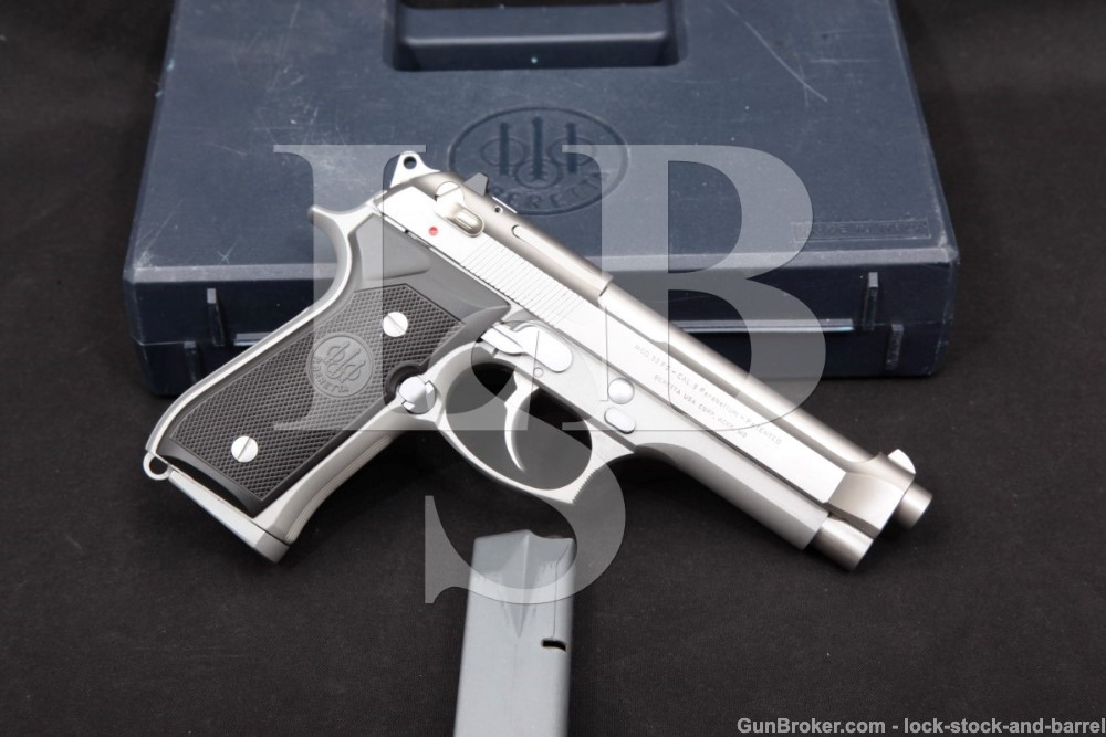 Beretta Italian 92FS Inox 9mm 4.9″ Stainless DA/SA Semi-Auto Pistol 1991