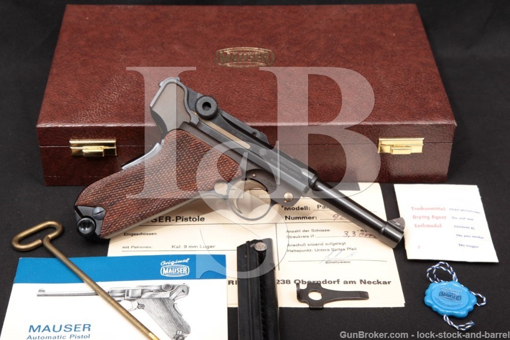 Mauser Post-War Commercial Luger 9mm Semi-Auto Pistol, 1970s ATF C&R