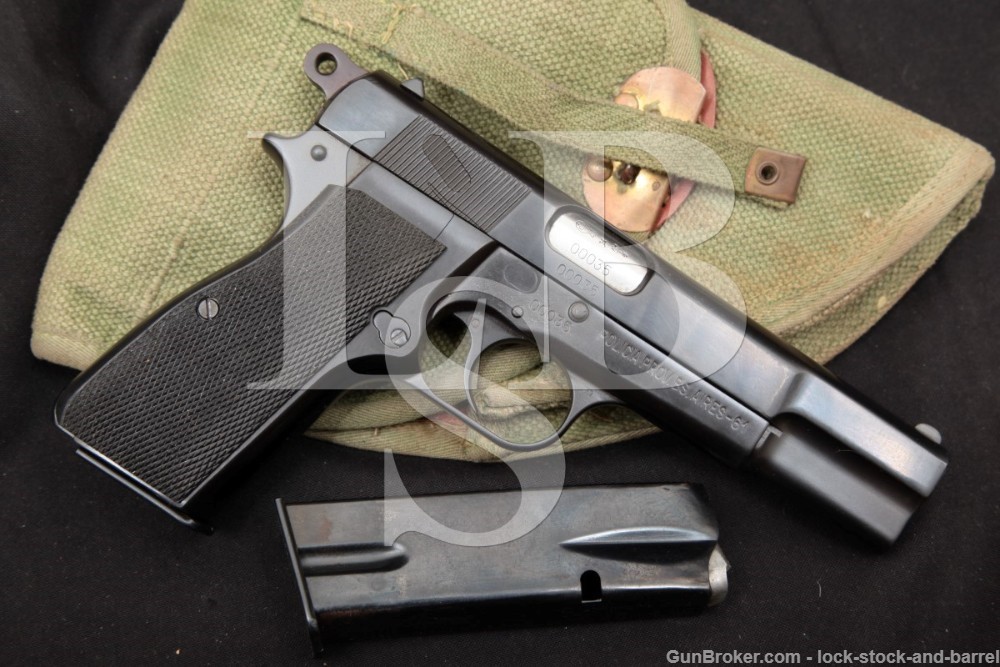 FN Browning Argentine Buenos Aires Hi High Power 9mm Semi-Auto Pistol, 1961