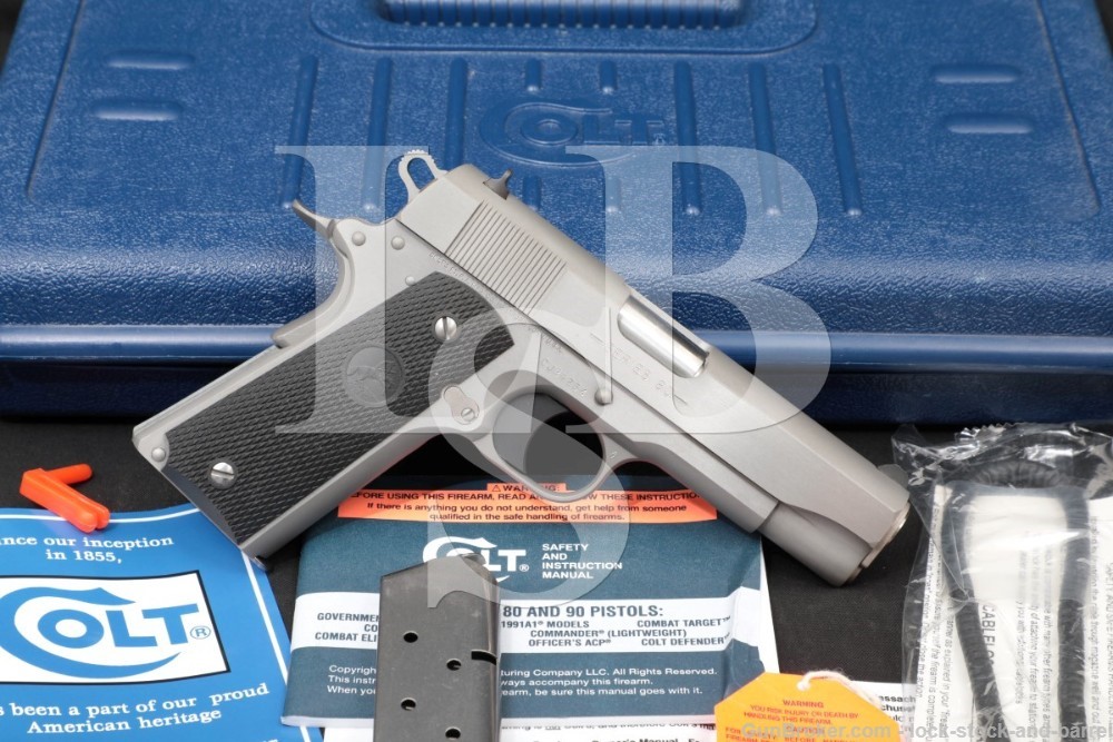 Colt Commander Model 04091U Stainless 1911 .45 ACP Semi-Auto Pistol ...