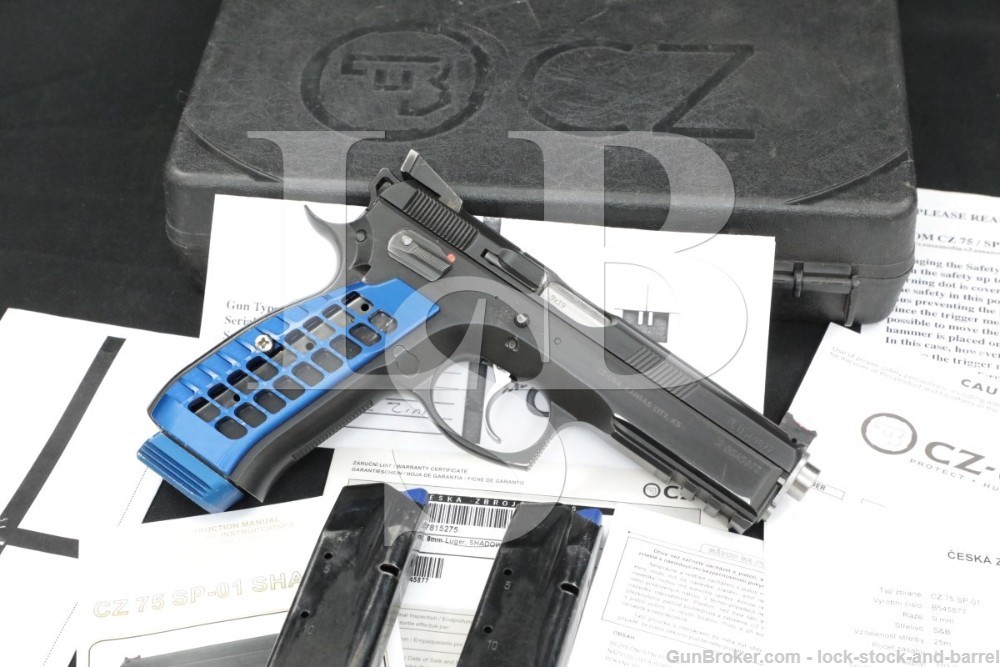 CZ USA Custom CZ-75 SP-01 Accu Shadow, 9mm 4.6″ Semi-Auto Pistol, MFD 2014