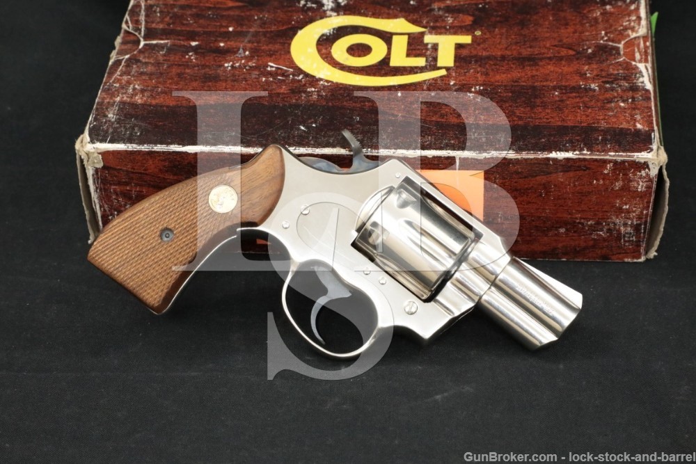 Colt Model Lawman Mk. III MKIII, .357 Magnum Nickel SA/DA Revolver MFD 1982
