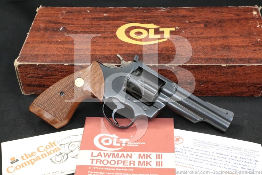 Colt Model Mk III MKIII Trooper, .22 LR 4″ SA/DA Revolver, MFD 1980 ...