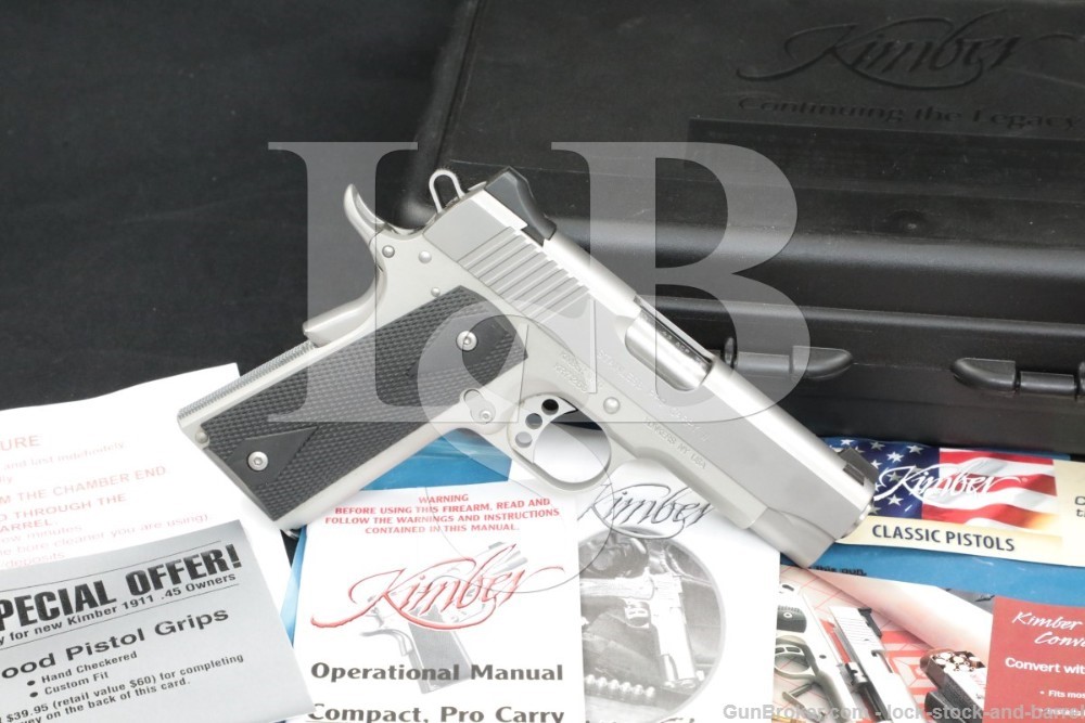 Kimber Stainless Pro Carry II 2 .45 ACP 4″ 1911 1911A1 Semi-Auto Pistol