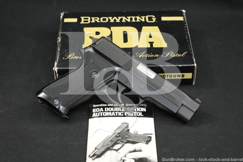 Rare Browning Sig Sauer Model Bda 38 Super 44″ Semi Auto Pistol Mfd