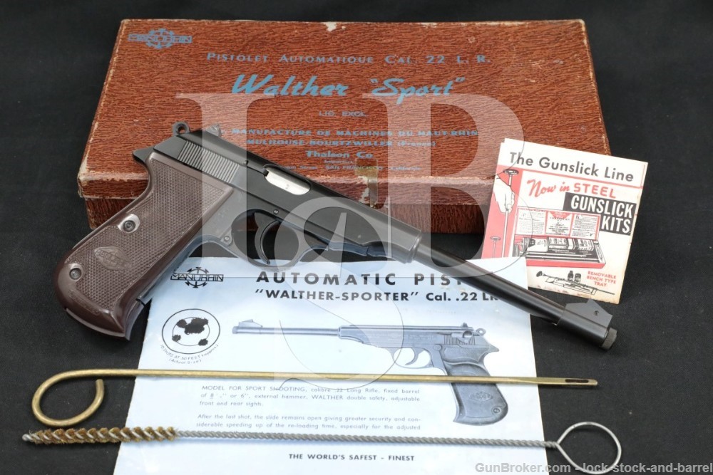 Walther Manurhin Model PP Sport, .22 LR 8.25″ SA/DA Semi-Auto Pistol, 1985