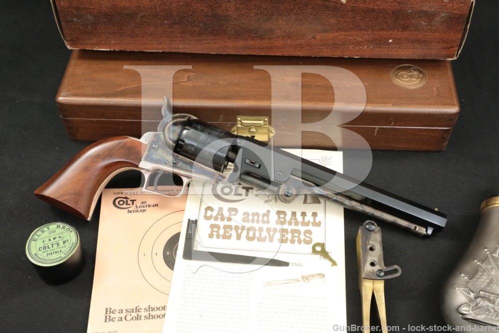 Colt Model 1851 Navy 2nd Gen C Series .36 Cal 7.5″ Cap & Ball Revolver 1977