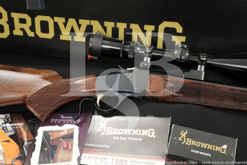 Browning USA 1885 Low Wall .223 Remington 24″ Falling Block Rifle, MFD 1995