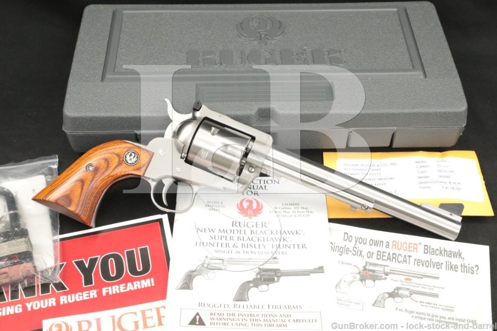 Ruger New Model Super Blackhawk 00460 45 Colt Stainless Revolver, MFD 2014