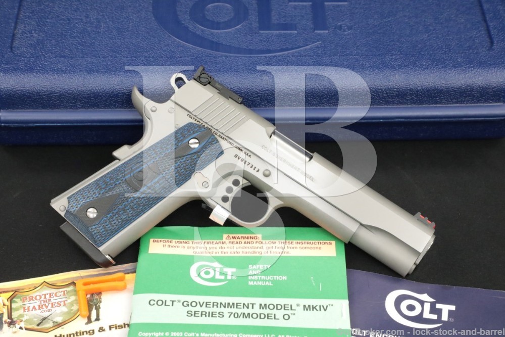 Colt Gold Cup Trophy Government Model .38 Super Semi Auto Pistol ...