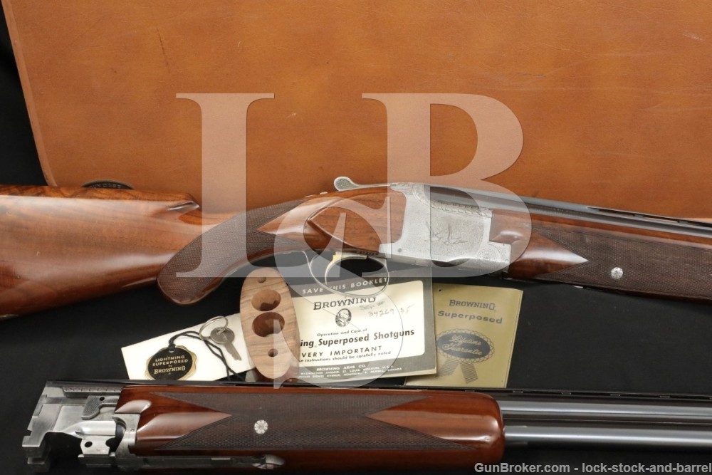 FN Browning Superposed Pigeon Grade Engraved 12 Ga Over Under Shotgun, C&R