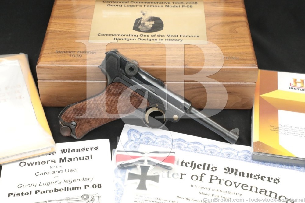 Mitchell’s Mauser P.08 Luger Banner Police Marked 9mm Semi-Auto Pistol, C&R