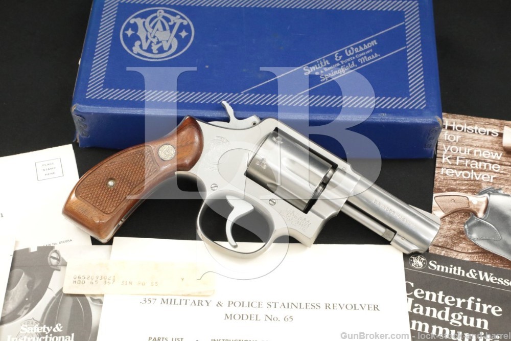 Smith & Wesson S&W Model 65-2 .357 Mag 3″ Heavy Barrel DA/SA