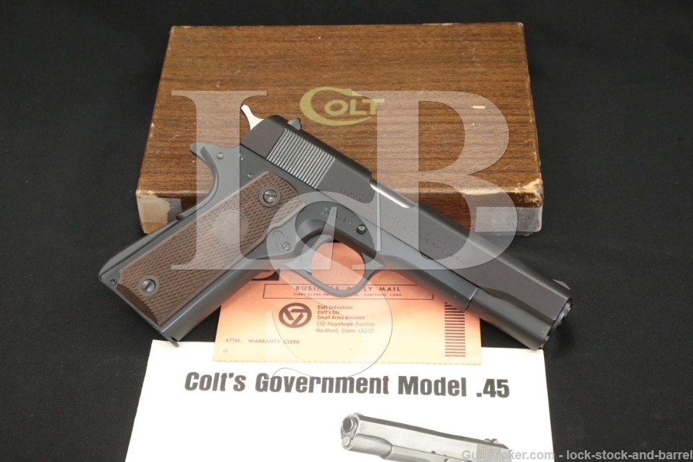 Colt Government Model 1911 Bb Pre Series 70 45 Acp Semi Auto Pistol Candr Lock Stock And Barrel 2916