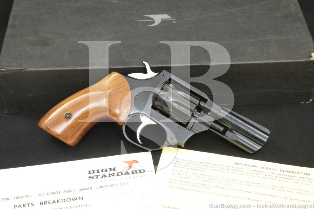 High Standard Sentinel Mark IV .22 Magnum 3″ 9-Shot SA/DA Revolver MFD 1974