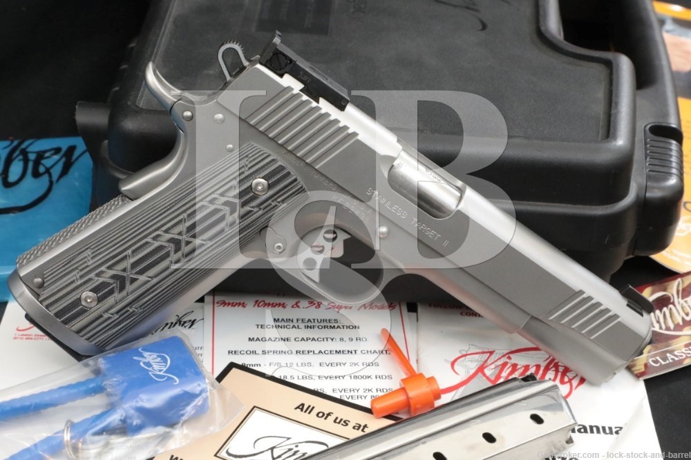 Kimber Stainless Target II 2 10mm 5″ 1911 1911A1 Semi-Auto Pistol 2003-2015