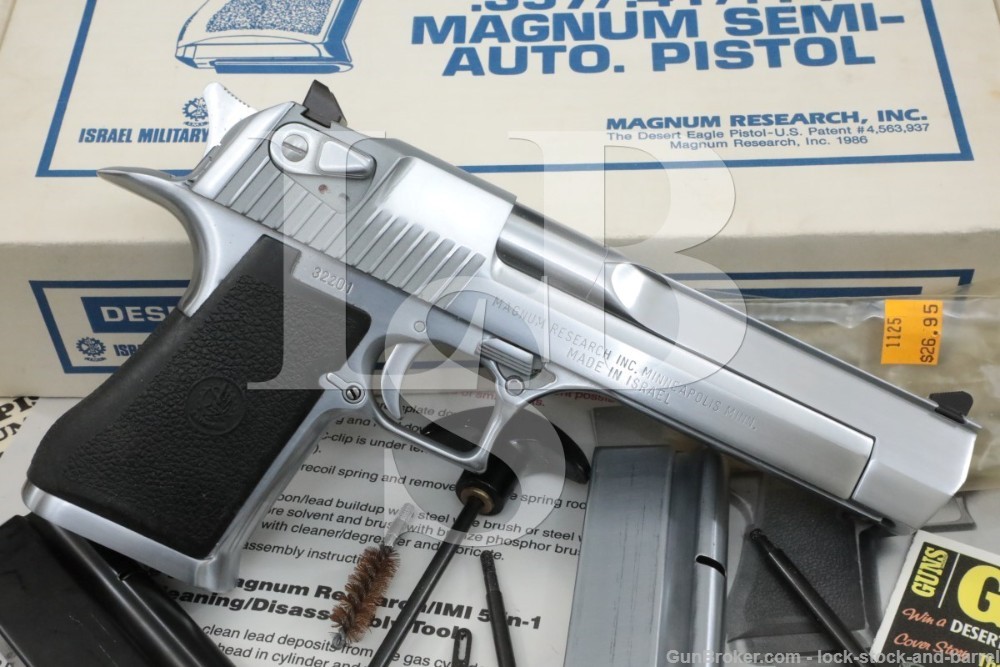 Magnum Research Desert Eagle MK I 1 .44 Mag 6″ Brushed Chrome Pistol