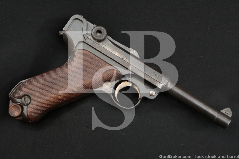 WWI German Erfurt Unit Marked P.08 P08 Luger 9mm Semi-Auto Pistol, 1918 C&R