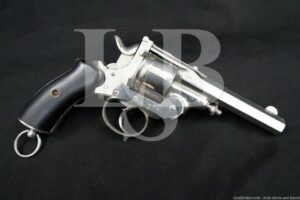 Belgian Warnant 1883 Copy .38 S&W Short 4.25" Nickel SA/DA Revolver Antique