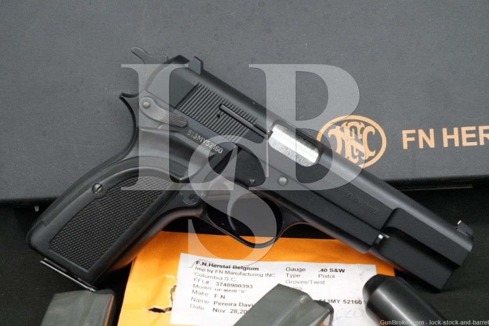 FN Herstal FNMI Hi-Power MKIII .40 S&W 4 5/8″ Semi-Auto Pistol, 2002