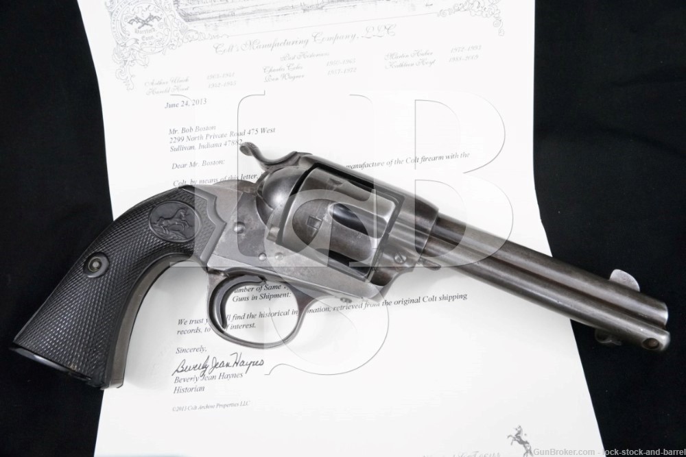 Colt Frontier Six Shooter Bisley SAA 1st Gen .44-40 WCF Revolver, 1899 C&R