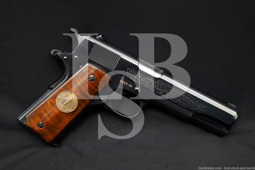 Colt WWI Commemorative Meuse Argonne 1911 .45 ACP 5″ Pistol, MFD 1969 C&R