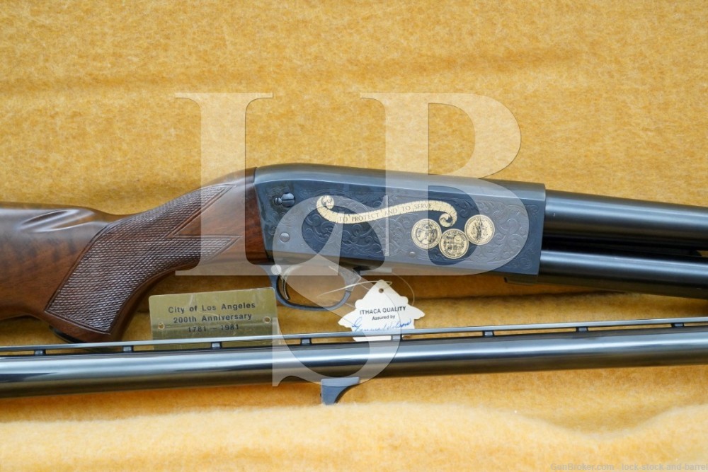 Ithaca Model 37 LAPD 12 GA 28? 18 1/2" Engraved Pump Action Shotgun, 1981