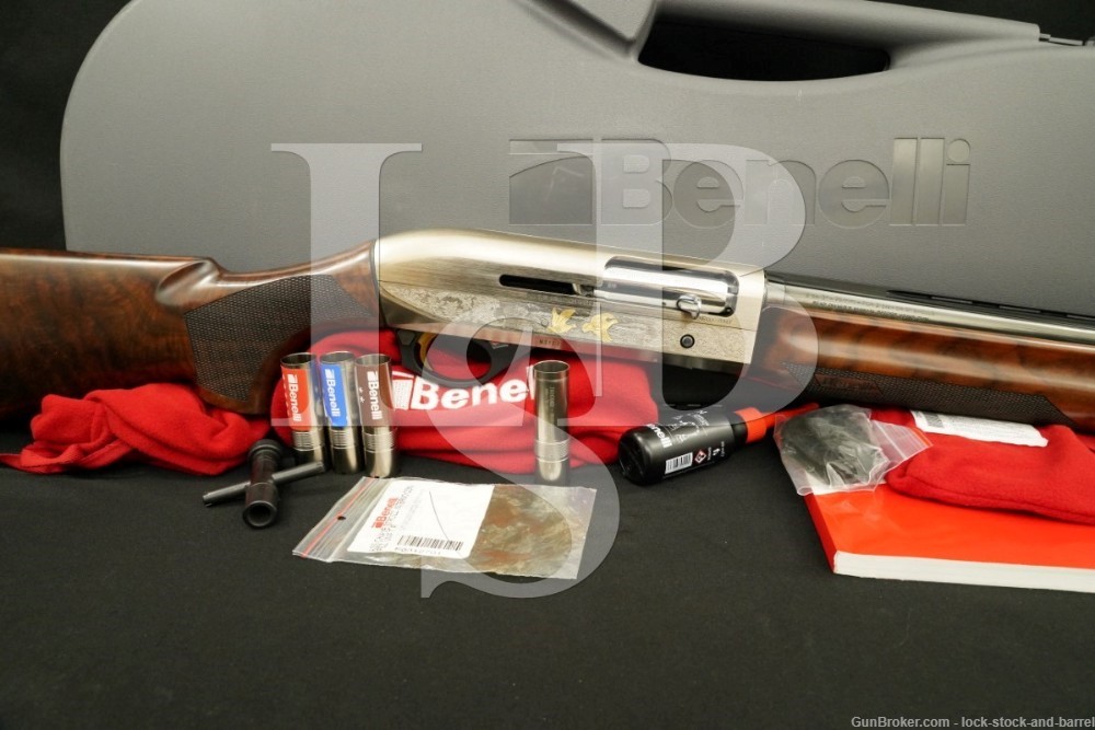 Benelli Model Montefeltro Silver 12 GA 28″ Engraved Semi-Auto Shotgun 2019