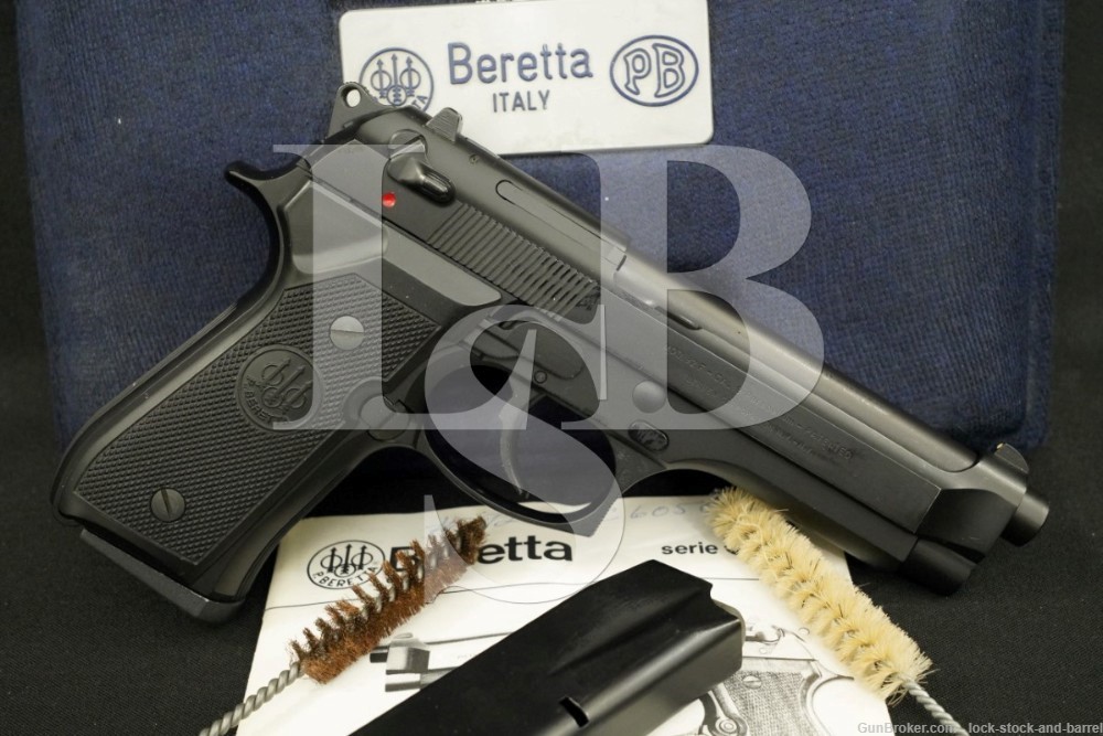 Beretta 92F 92-F PO9219F 9mm SA/DA Semi-Automatic Pistol, MFD 1985