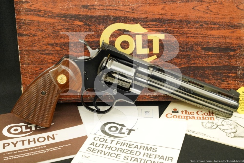 COLT Custom Shop Python I3660-H 357 Mag Blued DA/SA Revolver Letter, 1979