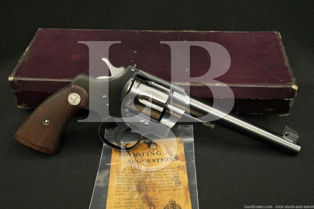 COLT Officer’s Model Target .38 Special SA/DA Double Revolver, MFD 1936 C&R