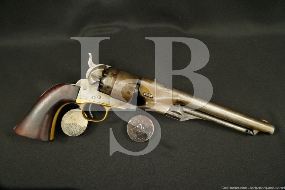 Civil War Colt Model 1860 Army .44 Cal Percussion Revolver, 1863 Antique