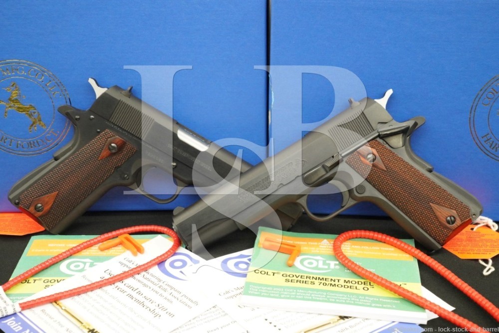 Consecutive Pair Colt Custom Shop MK IV Series '70 Government Model .45 ACP