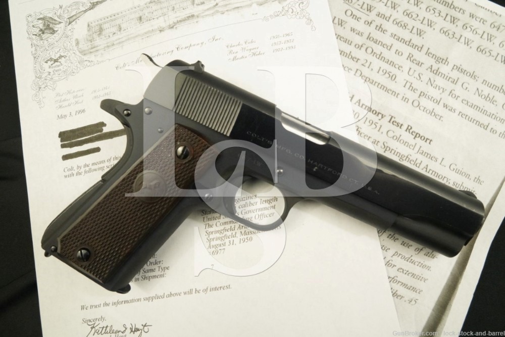 Rare! Documented 1950 U.S. Army Trials Colt Government Model Lightweight LW