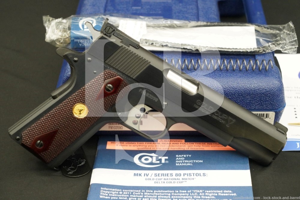 Colt Gold Cup National Match Series 80 O5870NM .45 ACP 5″ 1911 Pistol C&R