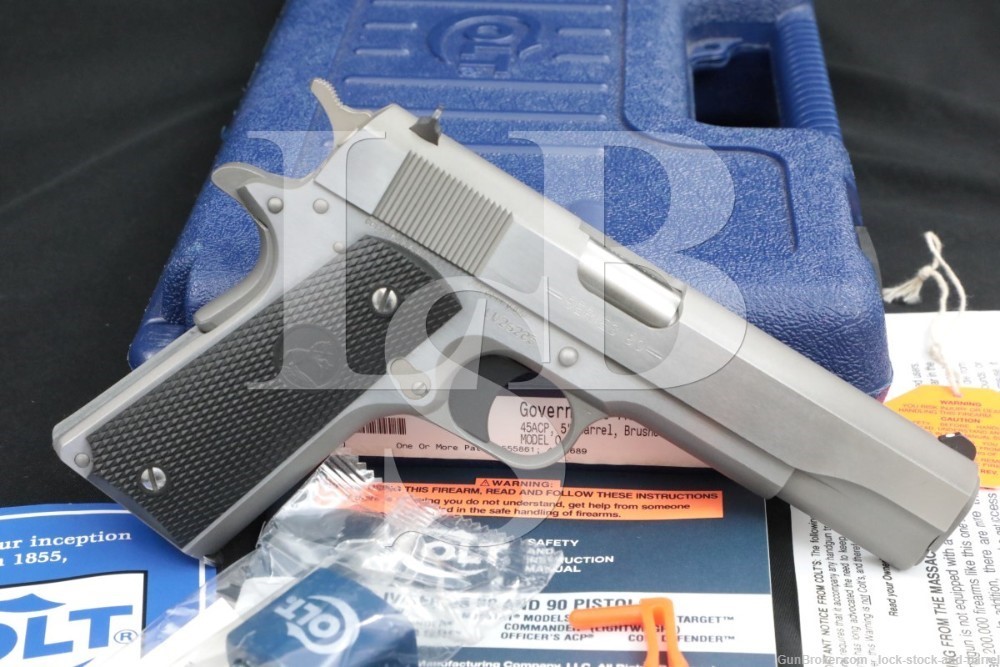 Colt Government Model Series 80 01091 .45 5″ 1911 Semi-Auto Pistol MFD 2007