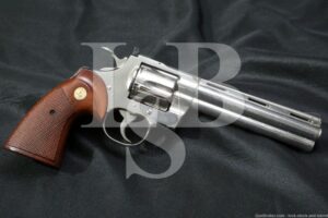 Colt Model Python .357 Magnum 6" Nickel DA/SA Revolver, MFD 1977