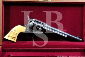 Engraved Colt 3rd Gen Single Action Army SAA .44-40 Revolver & Case, 1981