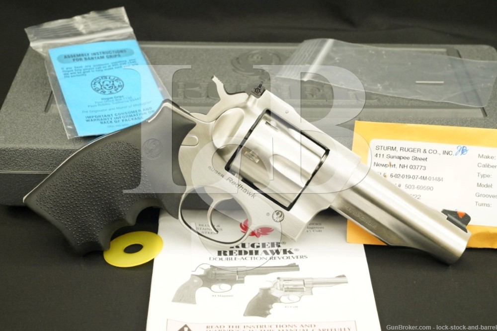 Ruger Redhawk 05026 44 MAG Stainless DA/SA Double Action Revolver, MFD 2014