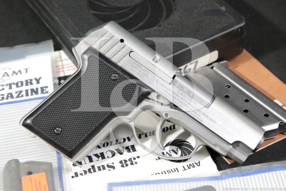 AMT Irwindale Back Up Backup .38 SUPER DAO Semi-Automatic Pistol 1995 ...