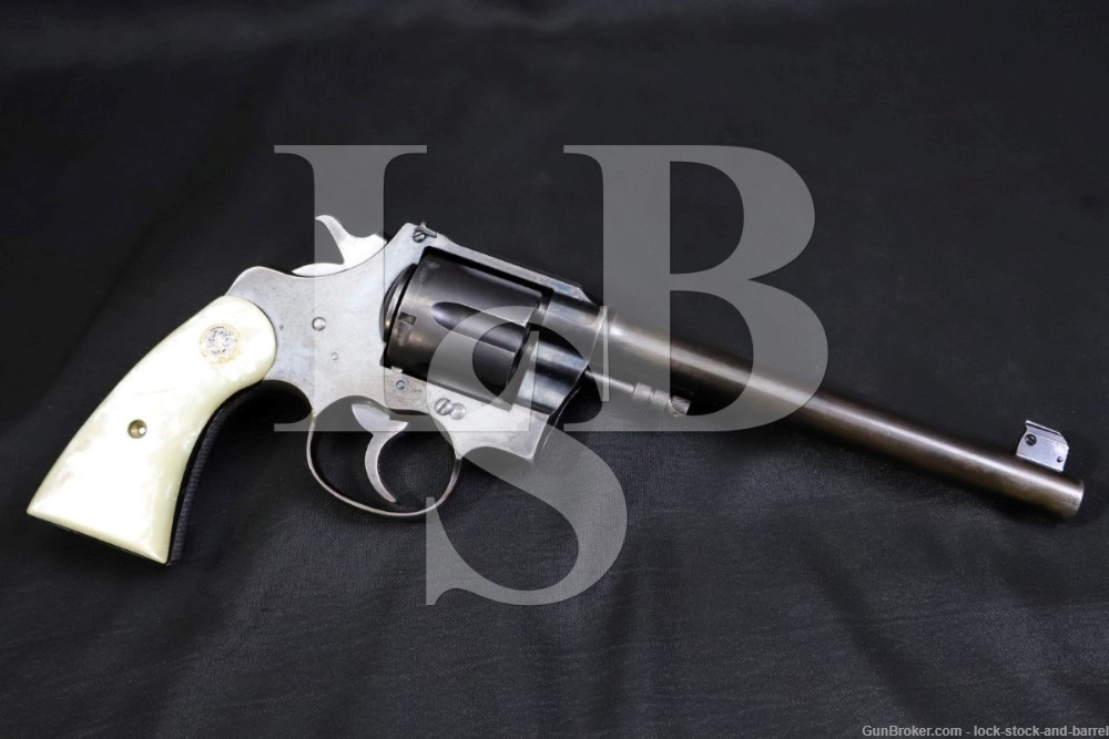 COLT New Service .45 DA/SA Double Action Revolver MFD 1929 C&R 7 1/2” Pearl