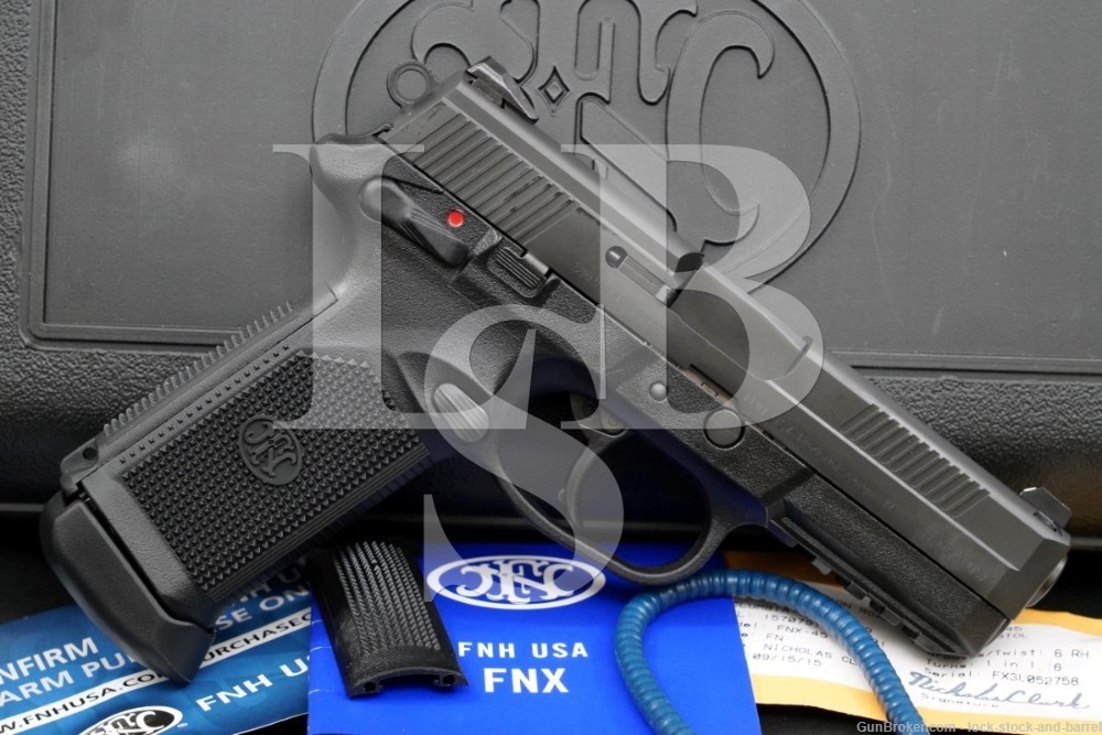 FNH USA Model FNX-45 .45 ACP 4.5" DA/SA Semi-Automatic Pistol 2015