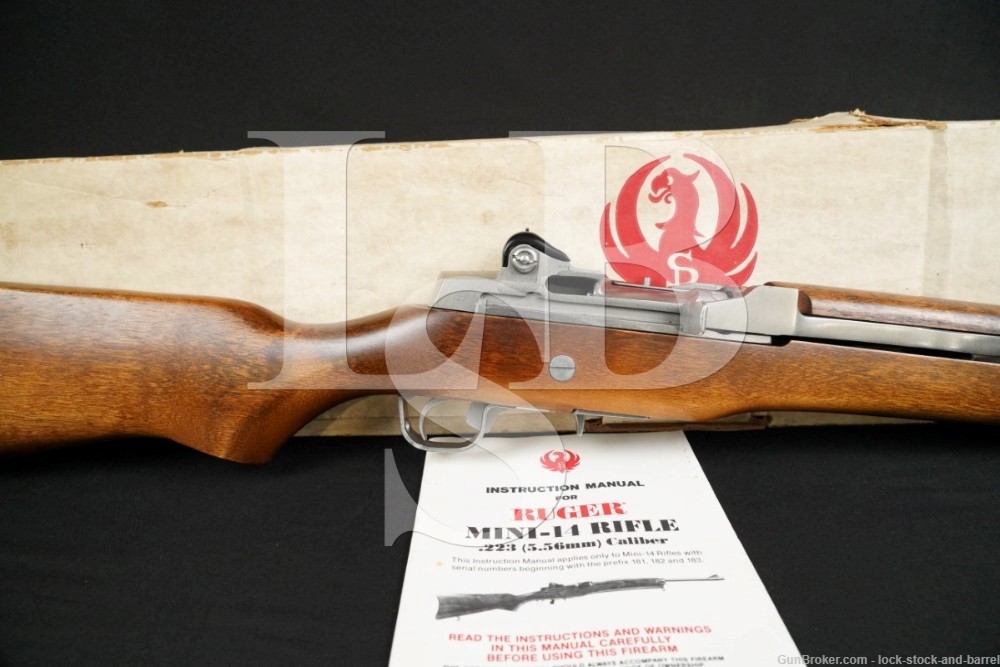 Ruger Mini-14 .223 Rem 5.56 Wood Handguard Semi-Auto Rifle, 1981 Stainless