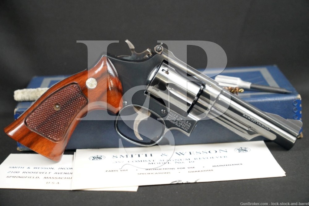 Smith & Wesson S&W Model 19-4 .357 Combat Magnum 4″ Revolver 1980