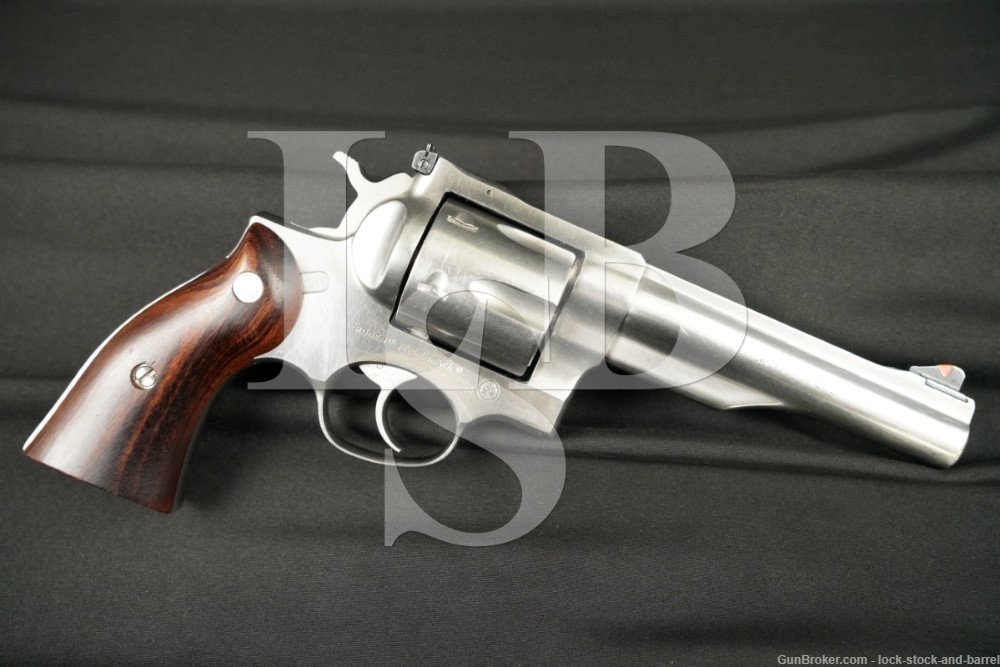 Ruger Redhawk Stainless 5 12″ 41 Remington Magnum Revolver 1984 Lock Stock And Barrel 