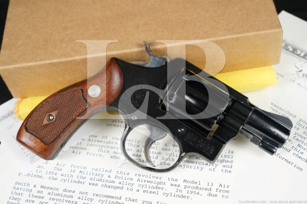 USAF Smith & Wesson S&W Model M13 Aircrewman .38 Spl 2" Revolver 1954 C&R